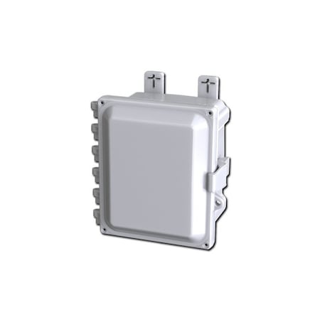 Saginaw Control & Engineering Quick Release Padlock Hasp Electrical Enclosures, 9.47 in H, 5.86 in D, 8.68 in W, Polycarbonate SCE-806PC